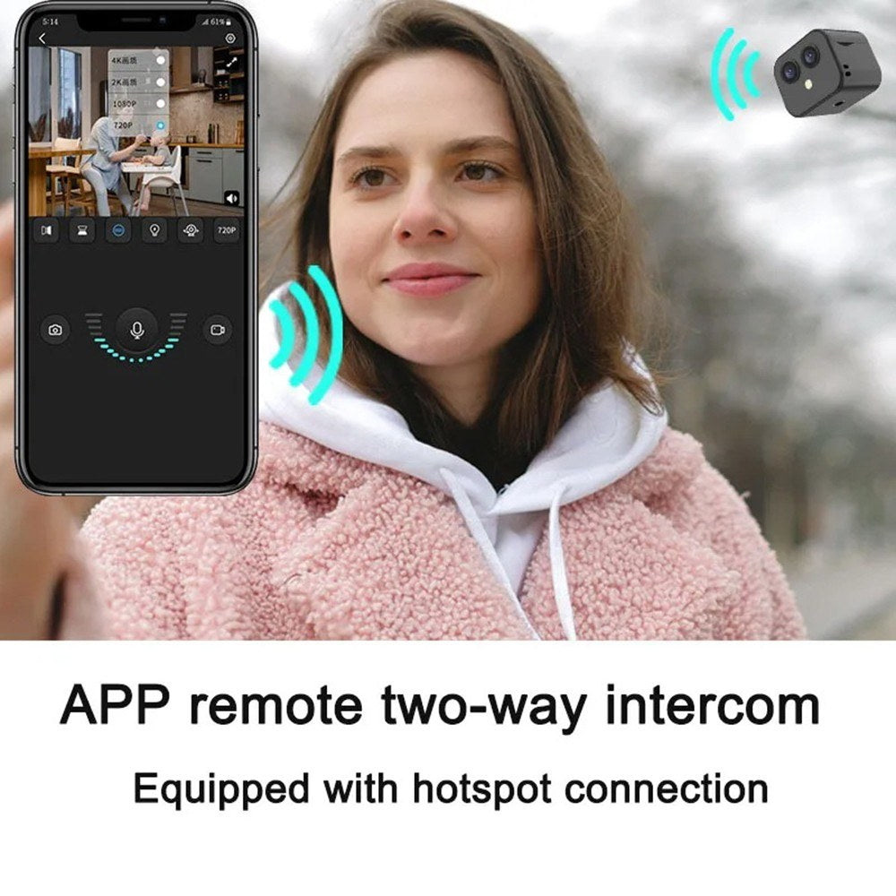 Wireless 4K Security Camera with 170° Wide Angle & Intercom