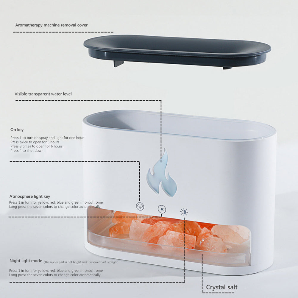 Crystal salt stone fire vaporizer
