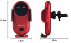 Intelligent wireless car sensor phone holder charger