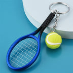 Mini tennis racket keychain
