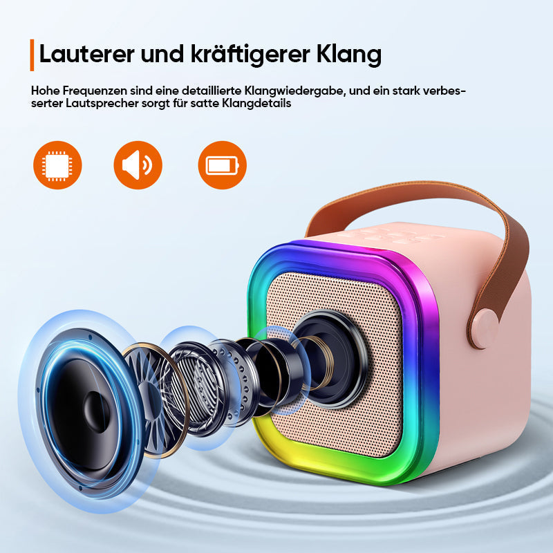 Mini Karaoke machine for children with wireless microphones