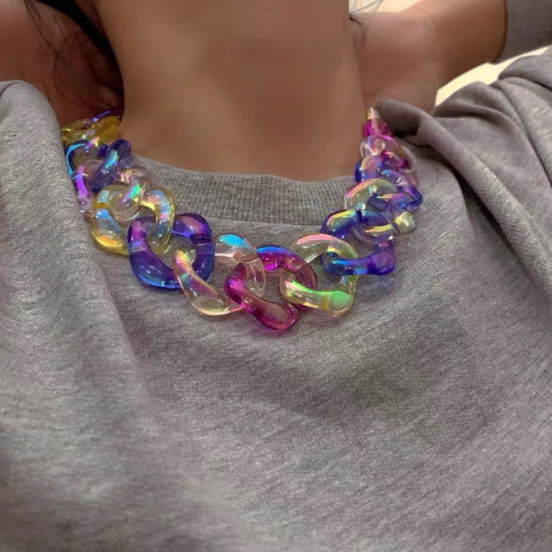 Temperament Exaggerated Candy Color Necklace