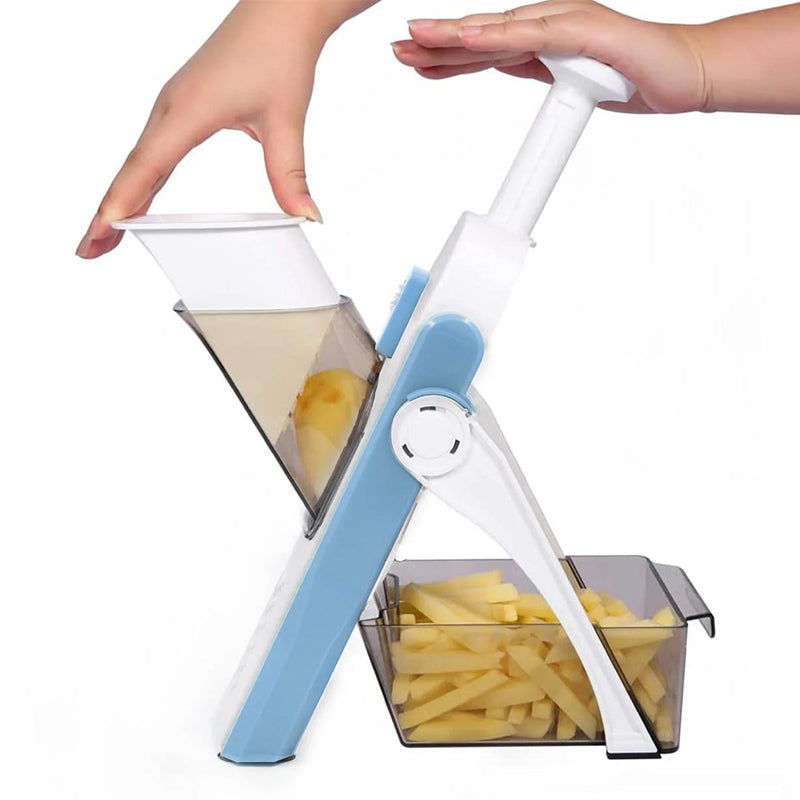 Adjustable safe vegetable slicer