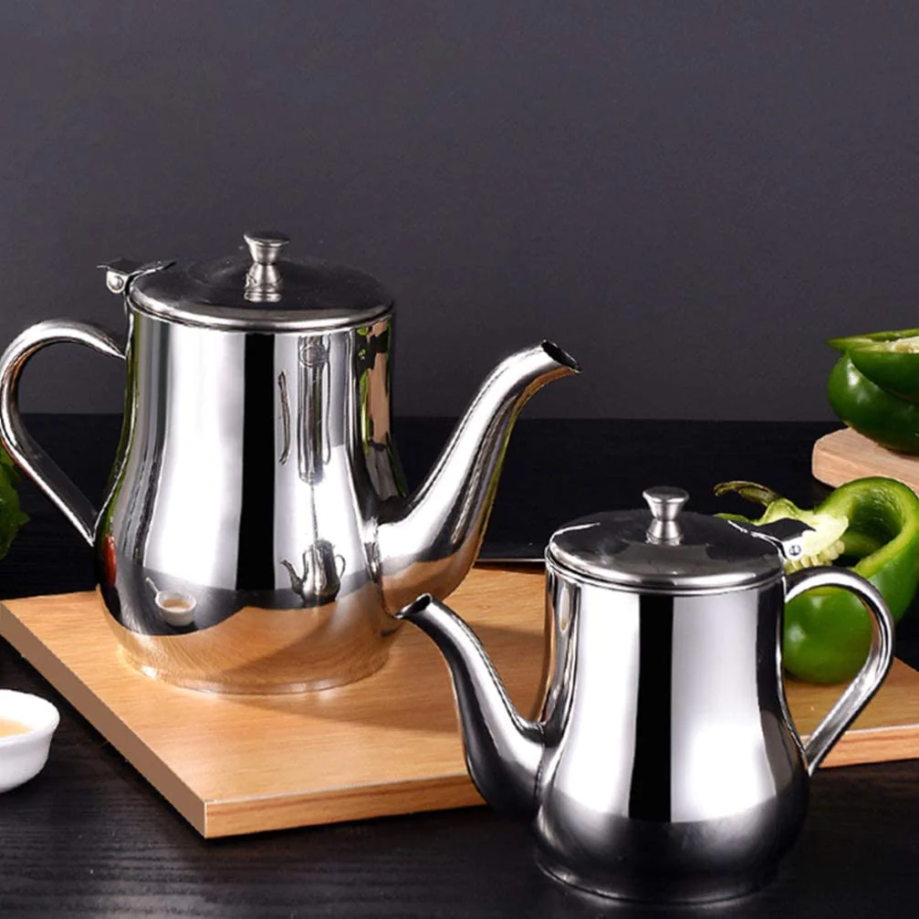 Oil filter jug in stainless steel