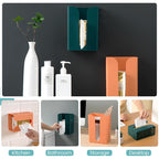 Wall-mounted hollow tissue box