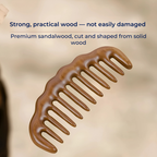 Tooth Hair Comb – Breakage-Free Detangling – Golden Sandalwood – Anti-Static – Gentle Scalp Massage – Healthy Shine