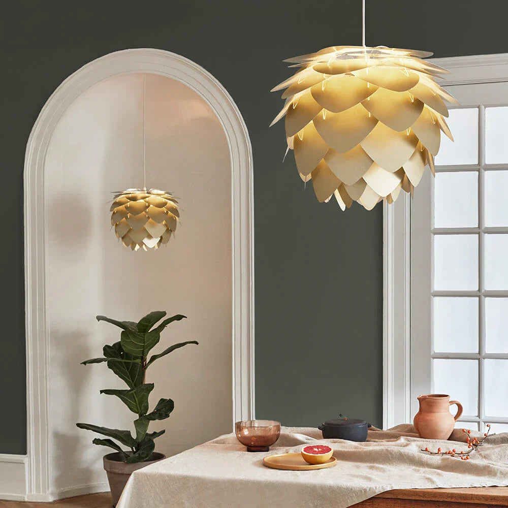 Handcrafted Wooden Pine Cone Pendant Light