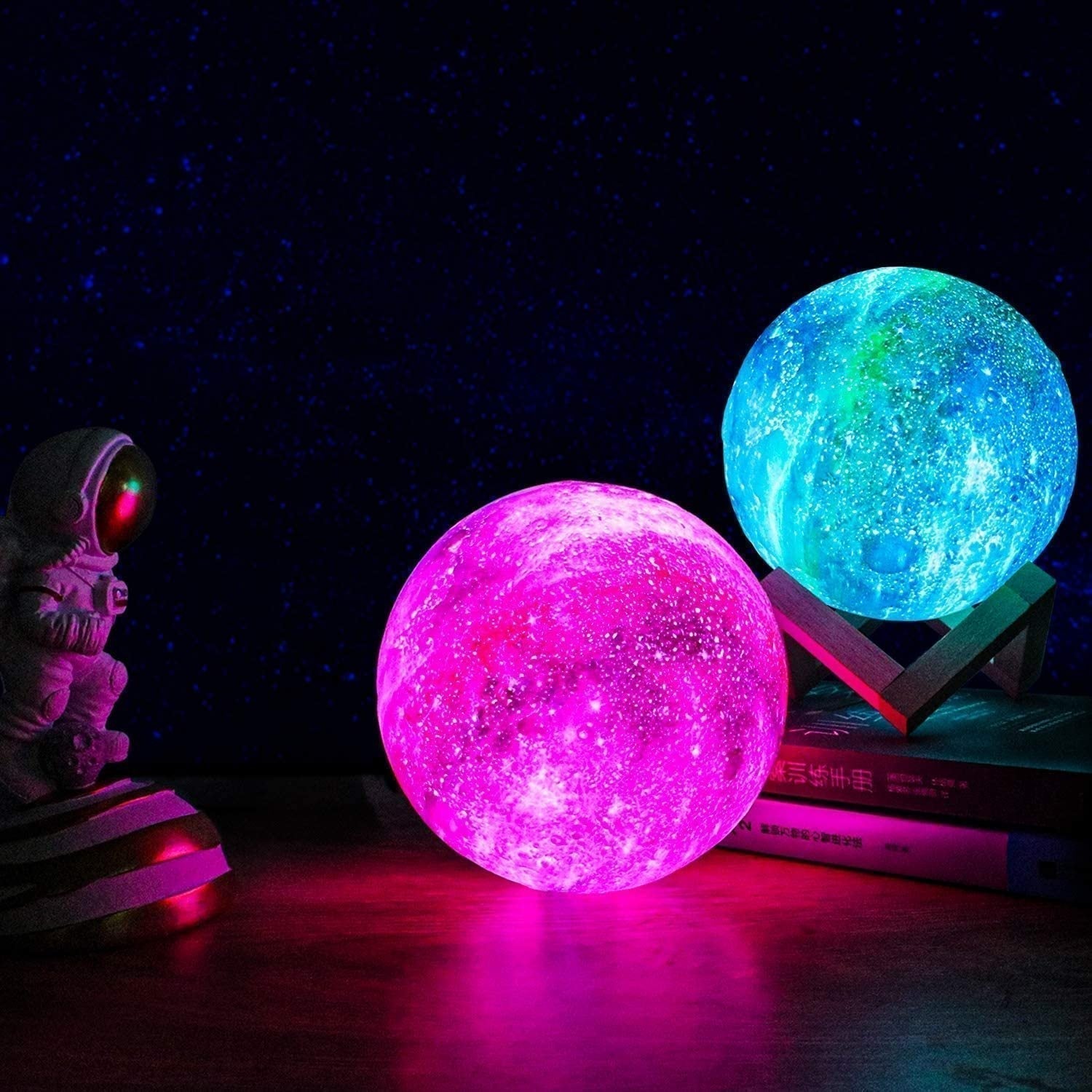 Night lamp with starry sky and touch control - Orion
