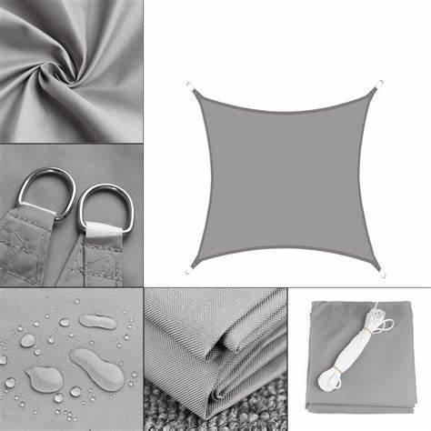 Rectangular sun sail – UV-resistant sun protection sail with rope