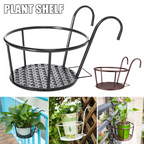 Hanging Plant Basket made of Metal – Balcony Planter Pot with Hook for Garden and Terrace