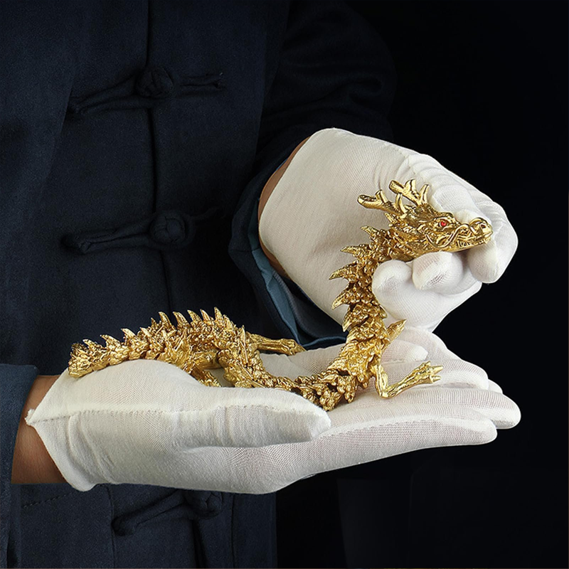 Golden Dragon with movable joints