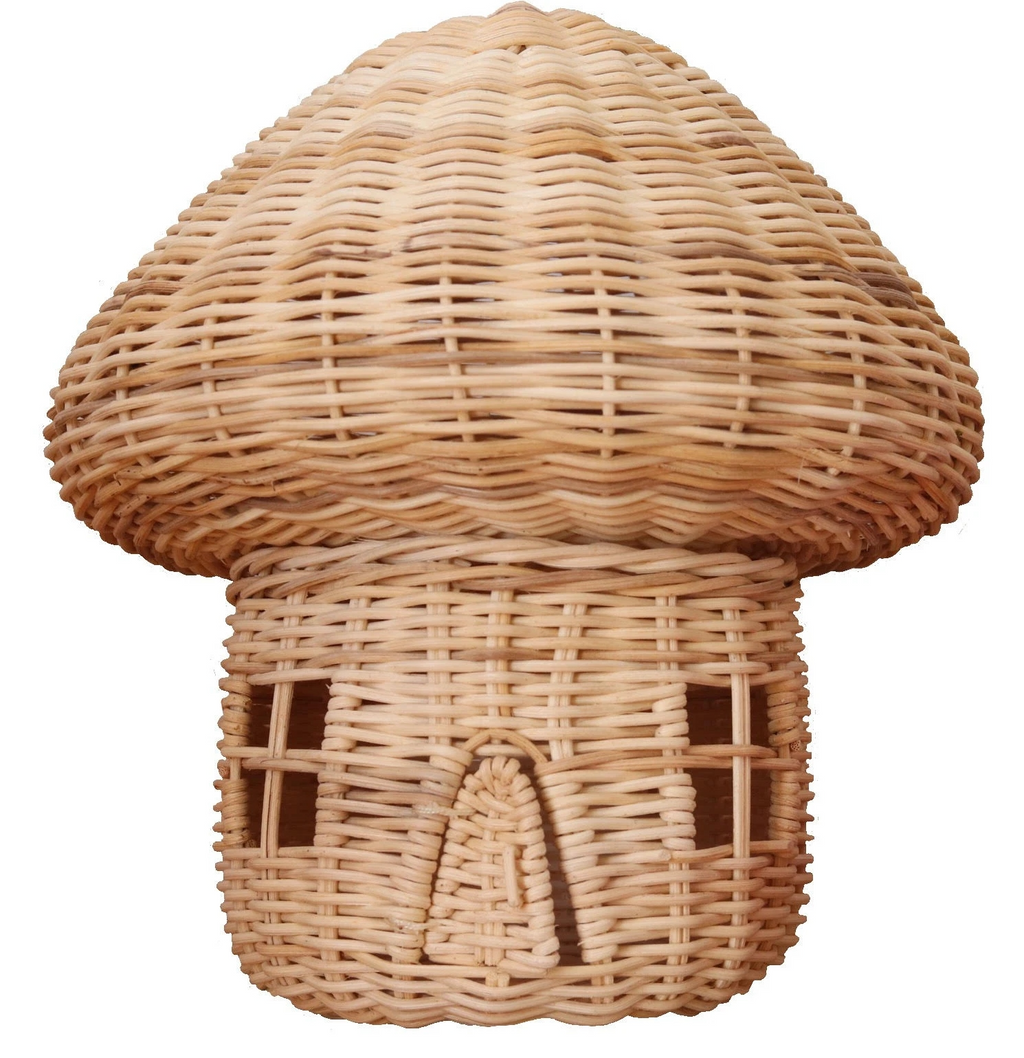 Handcrafted Rattan Mushroom House Ornament – Beautiful Woven Decoration for Home