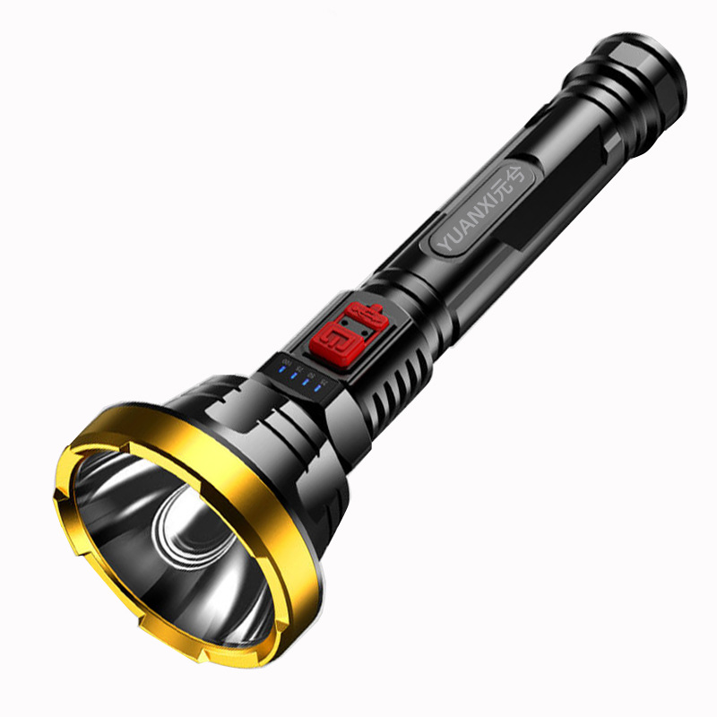 90000LM LED flashlight – Tactical searchlight with USB charging and super bright lighting