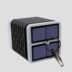 Solar LED garden lantern with ribbed design – Decorative outdoor lighting for garden