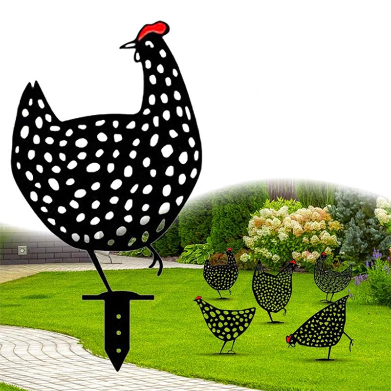 Simulated Chicken Ornament for the Garden