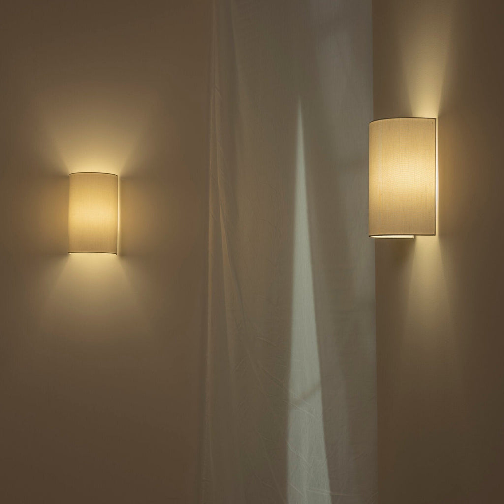 Fabric Wall Lamp in Japanese Wabi-Sabi Style