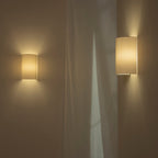 Fabric Wall Lamp in Japanese Wabi-Sabi Style