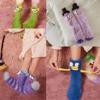 Coral velour three-dimensional original socks