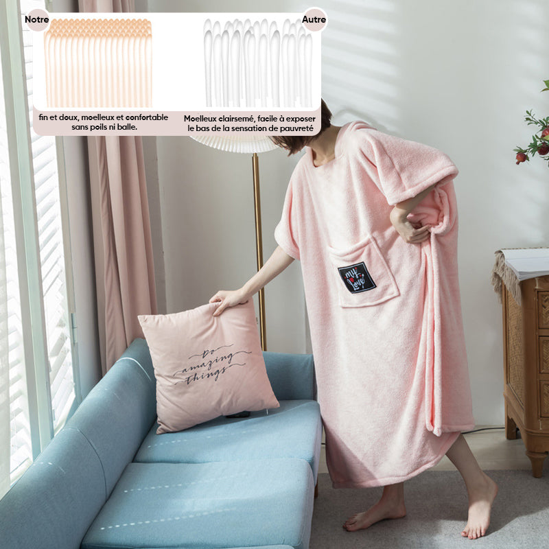 Terry bathrobe made of soft cotton fabric Girly