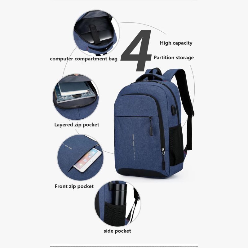 RAYMOND | Men's Waterproof Backpack Ultra-light Rear Pocket