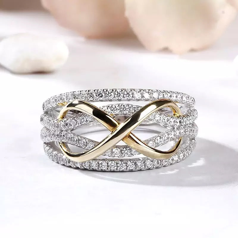 Mother & Daughter Forever Connected Together Ring