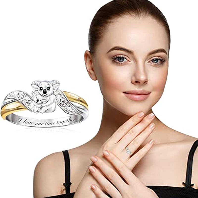 Creative Parent-Child Bear Ring