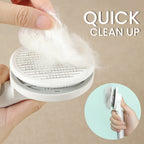 Self-cleaning slicker brushes for pets