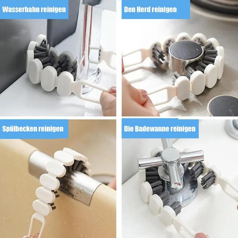 Flexible multifunctional cleaning brush