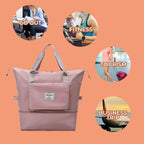 Dry and wet divider double-layer travel bag