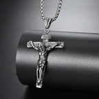 Titanium Steel Cross Pendant Necklace