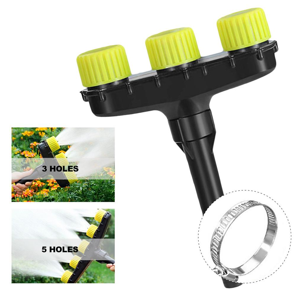 Multifunctional garden spray nozzle with 3 and 5 hole settings - for watering and garden care