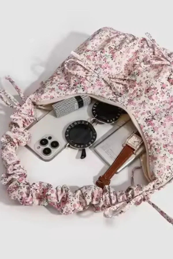 Ladies Handbag Floral Print One Size Polyester