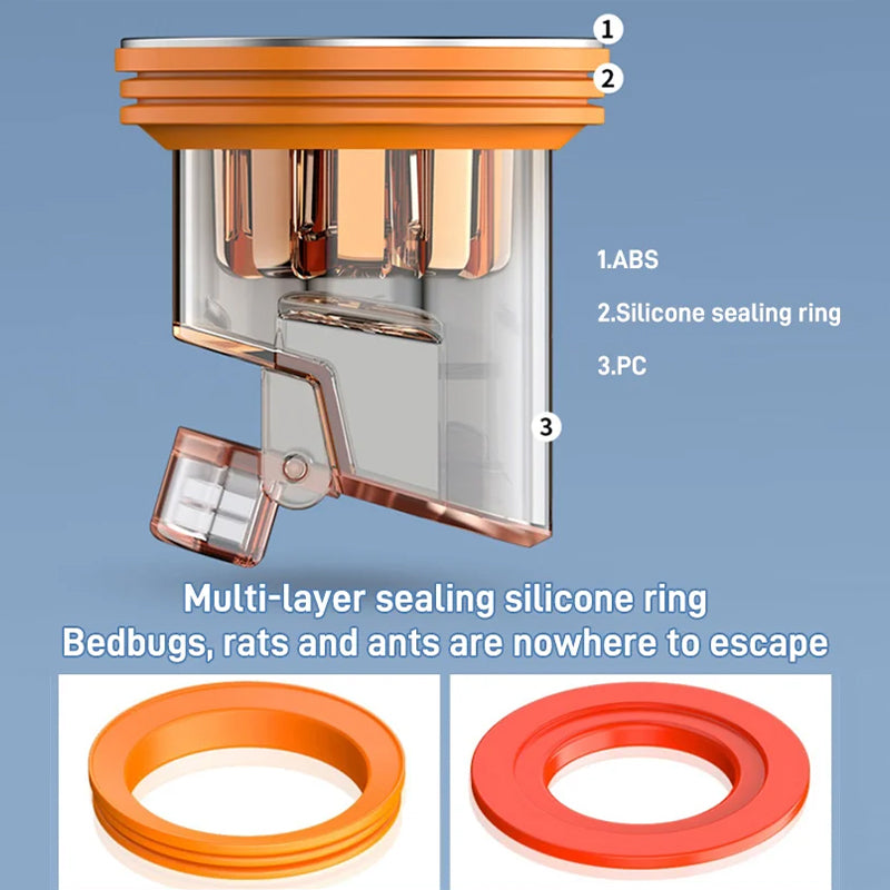 Universal double deodorant drain core