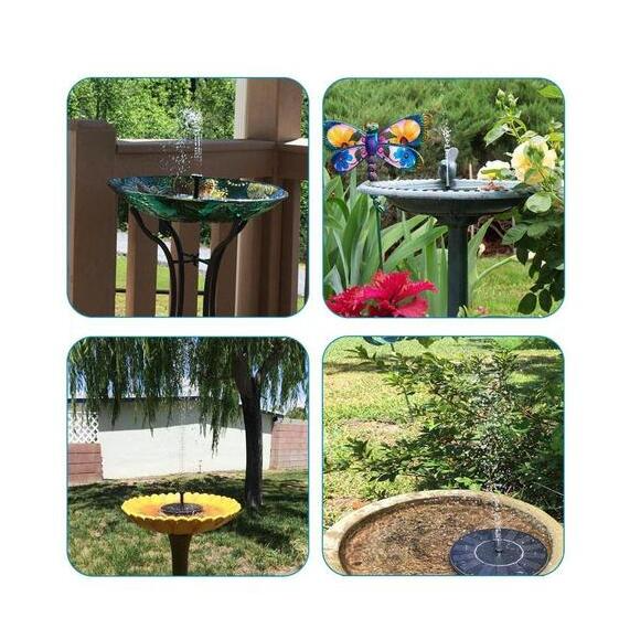 Solar-powered water bubbler for bird baths – bubble fountain with solar panel