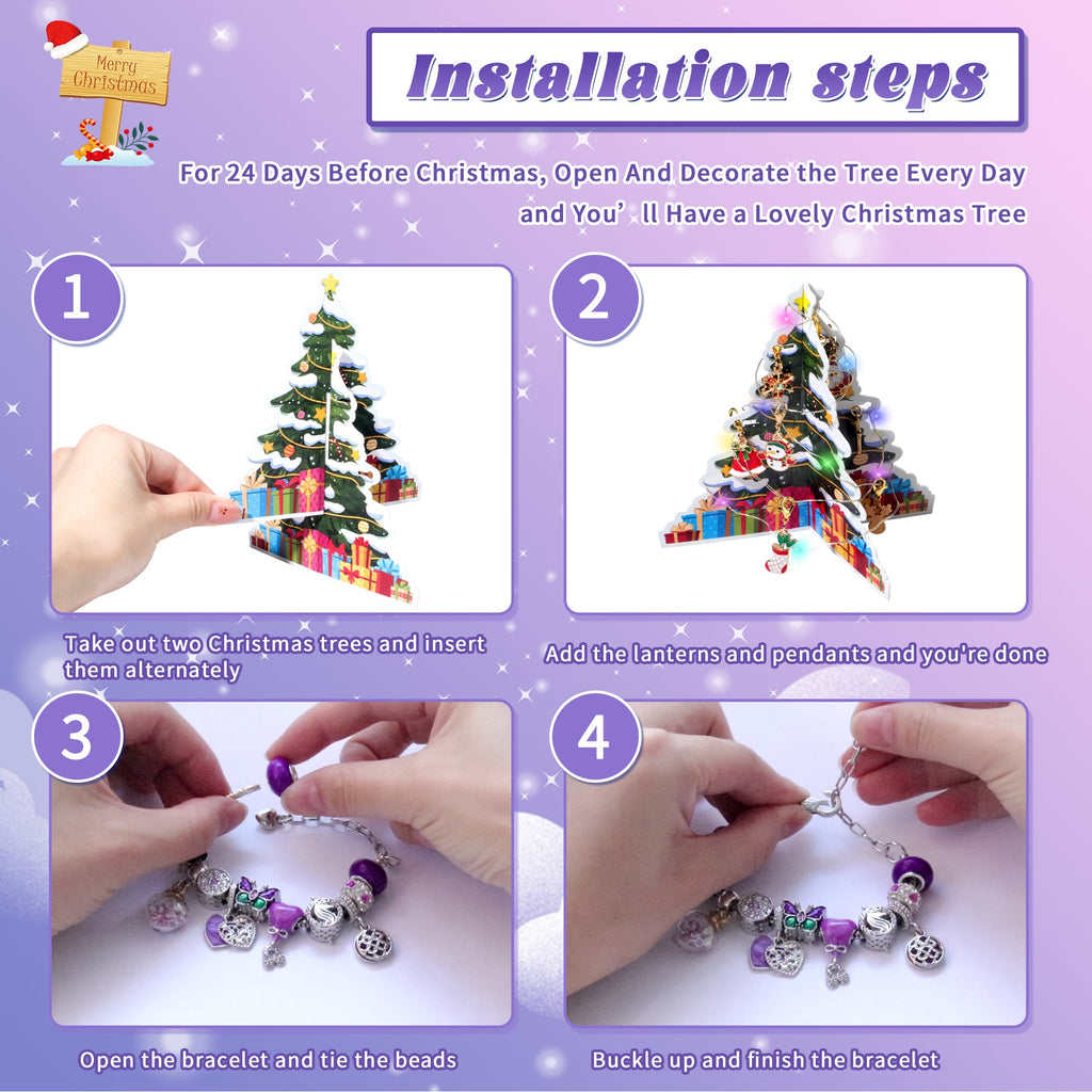 Christmas DIY Crystal Santa Blind Box Jewelry