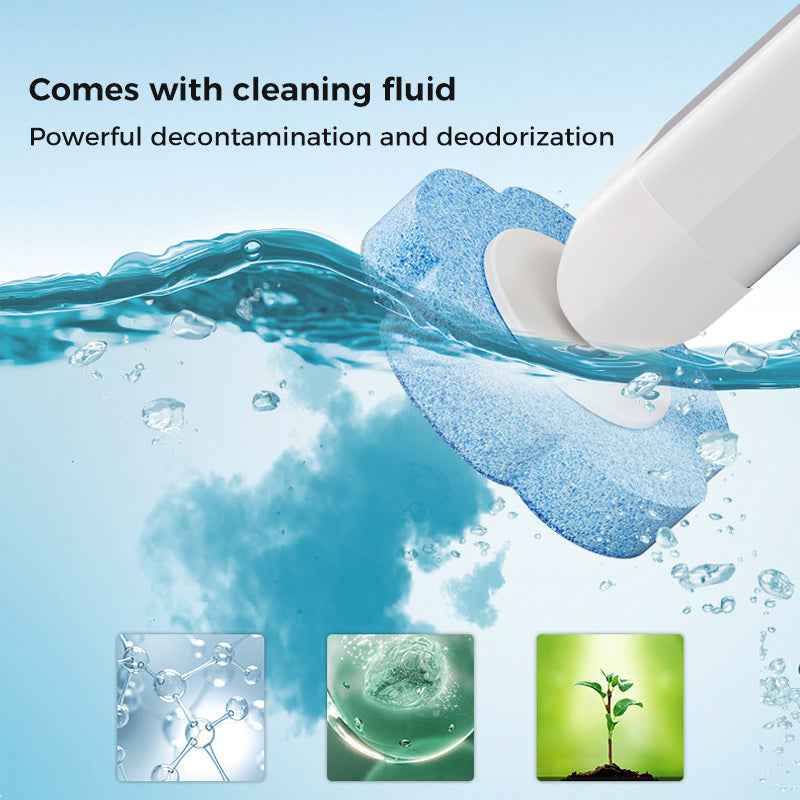Toilet Wand Kit, Disposable Toilet Cleaning System with 18 Refill Heads