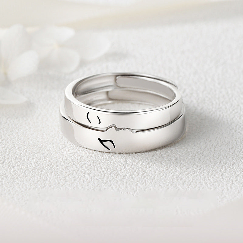Love at first kiss couple rings
