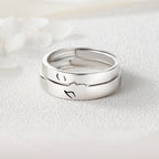 Love at first kiss couple rings