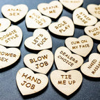 Wooden Cards Heart Round
