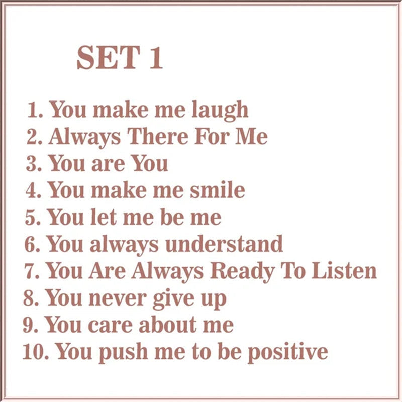 "Reasons why you are my friend" Friendship gift
