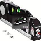 Multipurpose Laser Level Tool with Cross Line Projection and 8-Foot Tape Measure