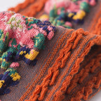 🧦🌸Vintage Embroidered Flower Socks (5 Pairs)