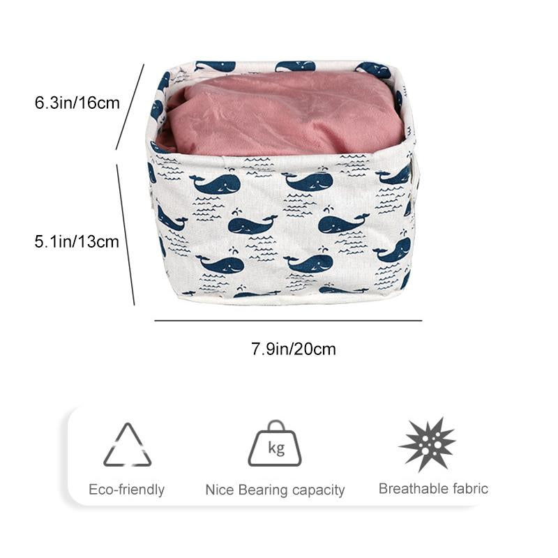 Foldable Cotton Fabric Storage Basket