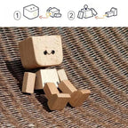 Wooden puppet ornaments with changing expressions
