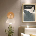 Stylish wall lamp made of wood for a harmonious home
