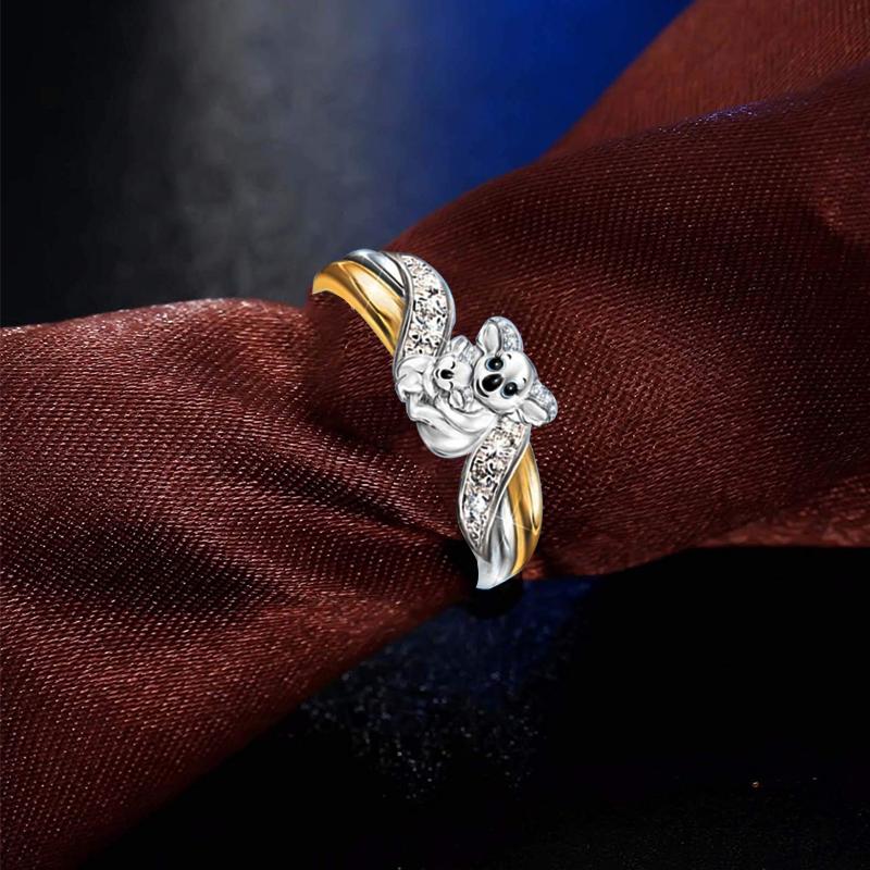 Creative Parent-Child Bear Ring