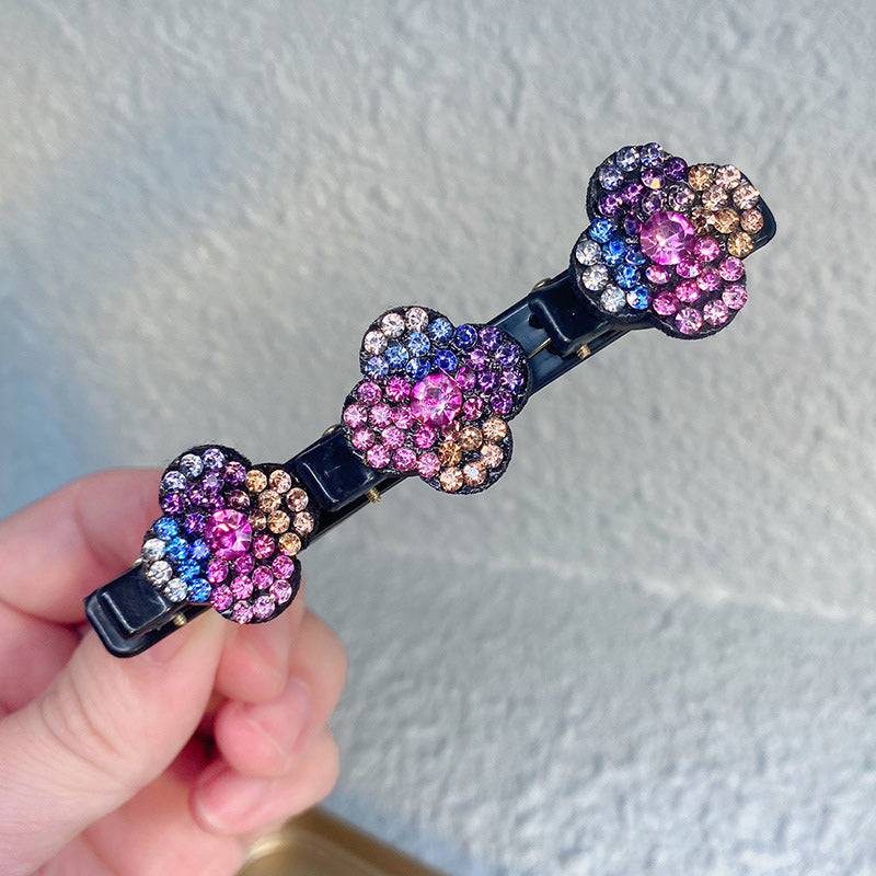 Hair clip with crystal flower