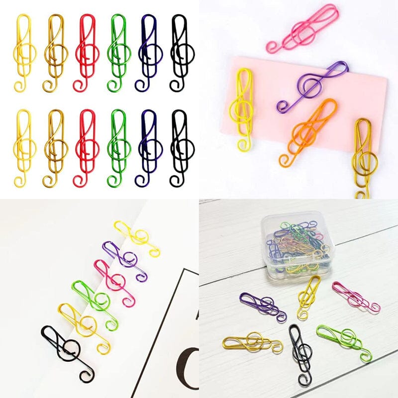 Music Multicolored Metal Paper Clips