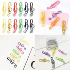 Music Multicolored Metal Paper Clips