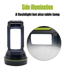 LED flashlight with side spotlight – Portable work light for camping and emergencies